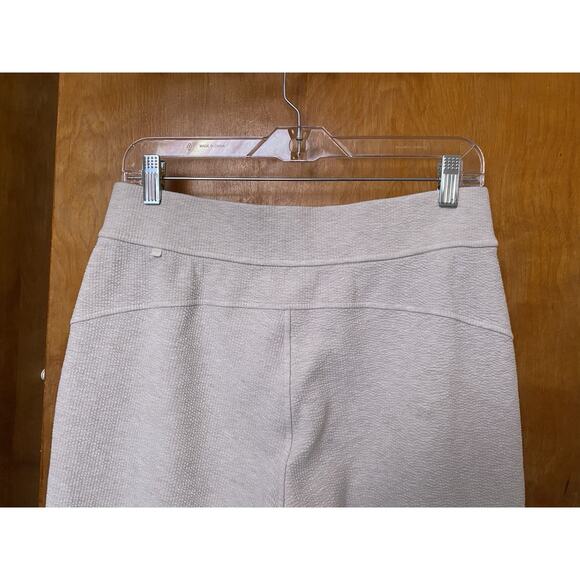 Lululemon Ribbed Straight Leg Super High Rise Crop Pants Heather White Opal 10 - Picture 7 of 8